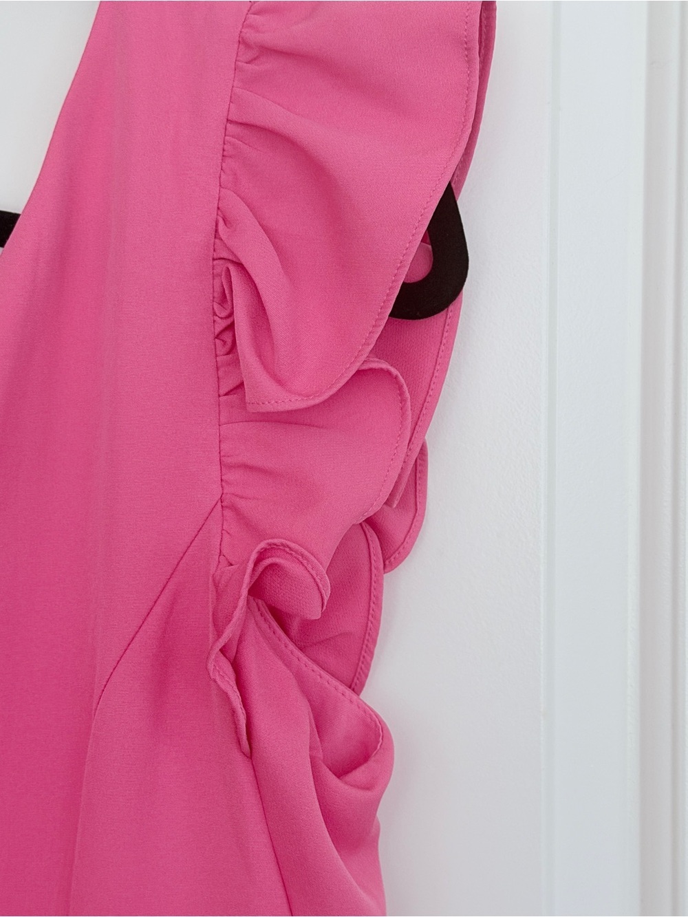 DO+BE One-Shoulder Ruffle Mini Dress in Hot Pink - Picture 5 of 7